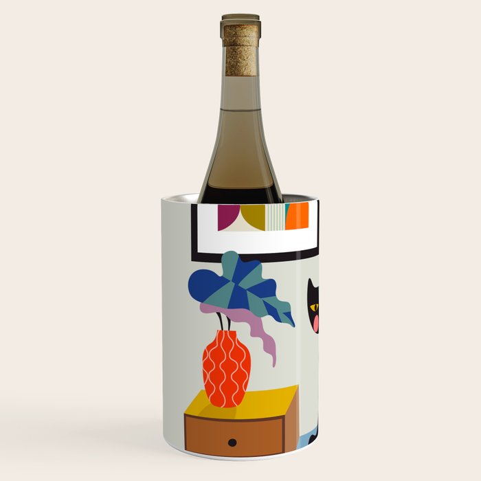 Mid Century Modern Cat Wine Chiller Gallery Image 2