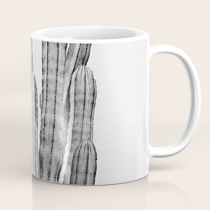 Cactus 3 - Black & White Coffee Mug Gallery Image 1