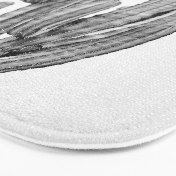 Cactus 3 - Black & White Bath Mat Gallery Image 3