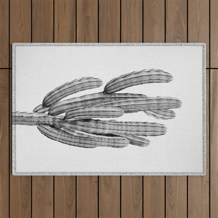 Cactus 3 - Black & White Outdoor Rug Gallery Image 1