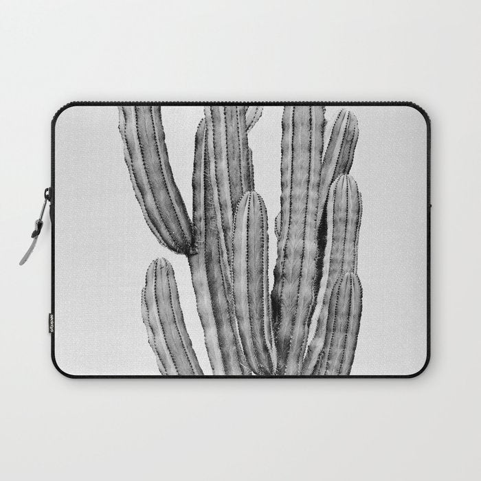Cactus 3 - Black & White Laptop Sleeve Gallery Image 1
