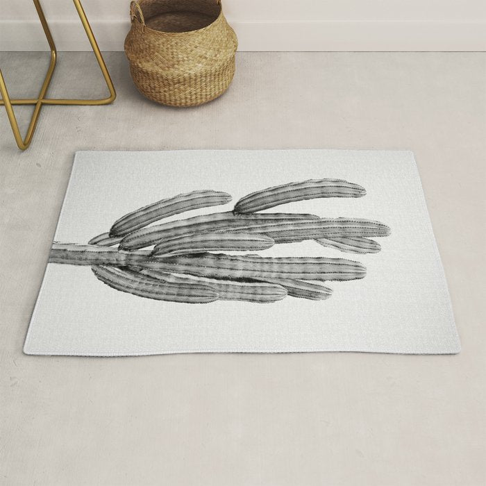 Cactus 3 - Black & White Rug Gallery Image 1