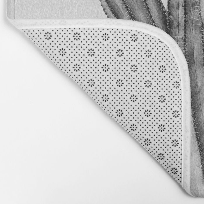 Cactus 3 - Black & White Bath Mat Gallery Image 2