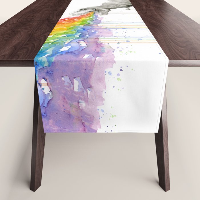 T-Rex Rainbow Puke Table Runner Gallery Image 1