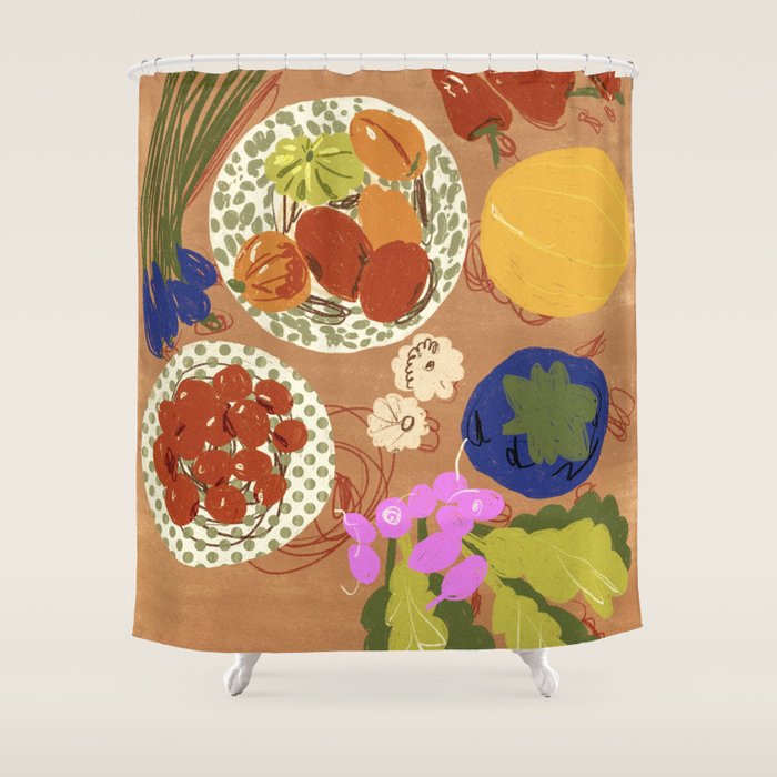 Vegetables Shower Curtain Gallery Image 1