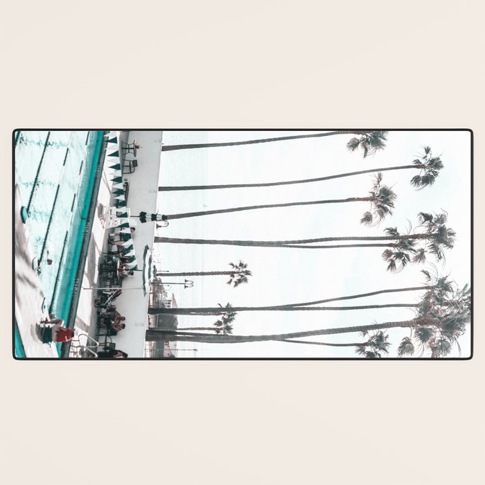 Pool and Palm Trees Desk Mat Gallery Image 3