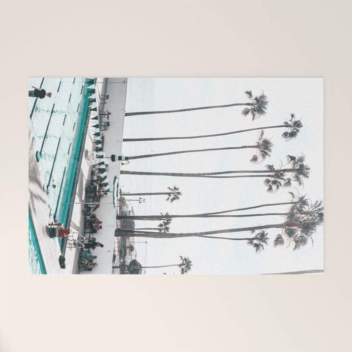 Pool and Palm Trees Welcome Mat Gallery Image 1