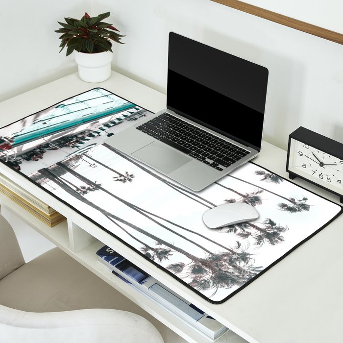 Pool and Palm Trees Desk Mat Gallery Image 2