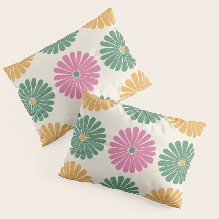 Retro Summer Daisies XI Pillow Sham Gallery Image 1
