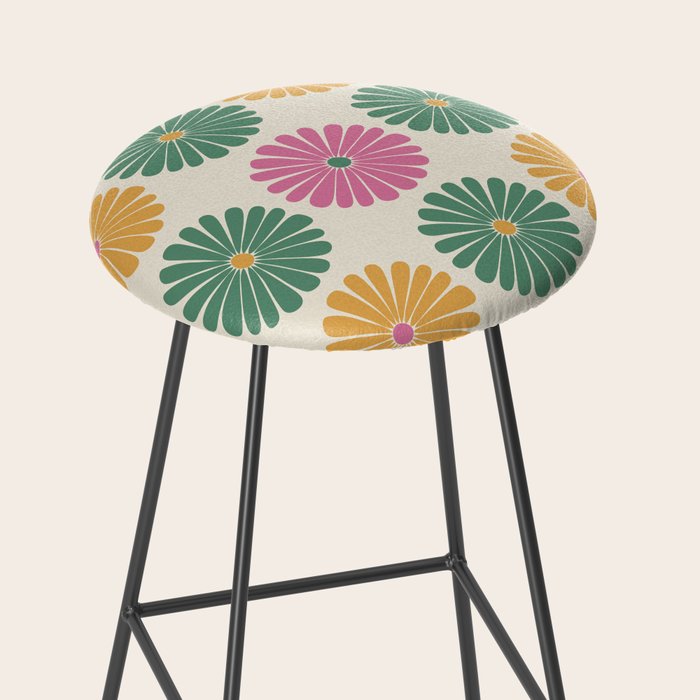 Retro Summer Daisies XI Stool Gallery Image 2