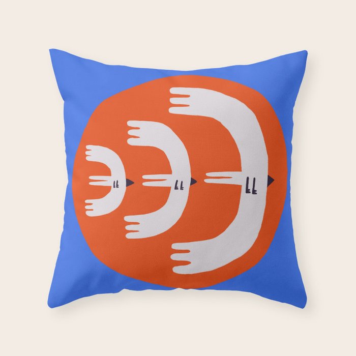 Onwards & Upwards Feathered Friends Throw Pillow Gallery Image 6