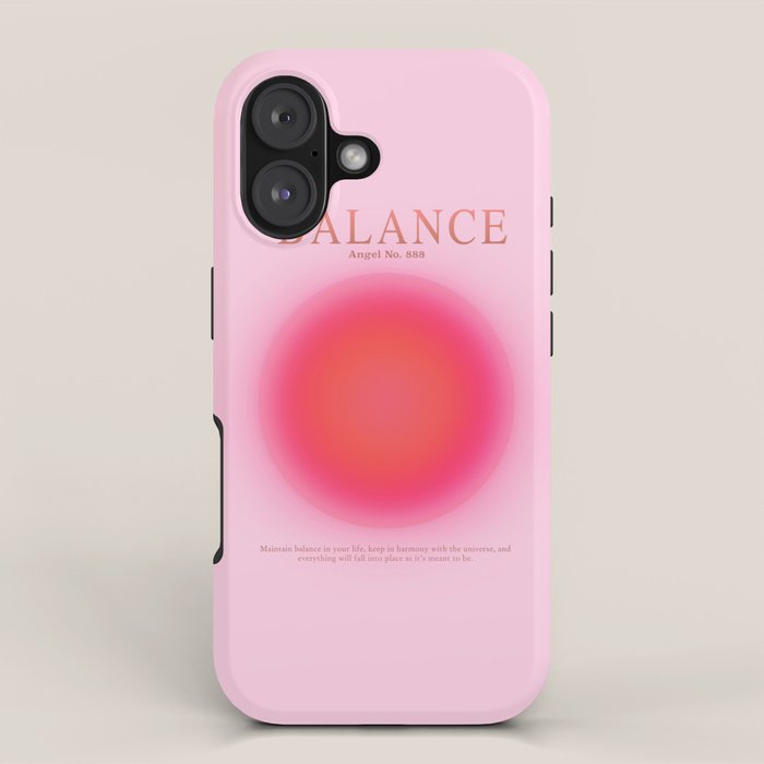 Gradient Angel Numbers: Angel Number 888 - Balance (Pink Palette) iPhone Case Gallery Image 1