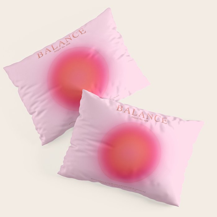 Gradient Angel Numbers: Angel Number 888 - Balance (Pink Palette) Pillow Sham Gallery Image 1