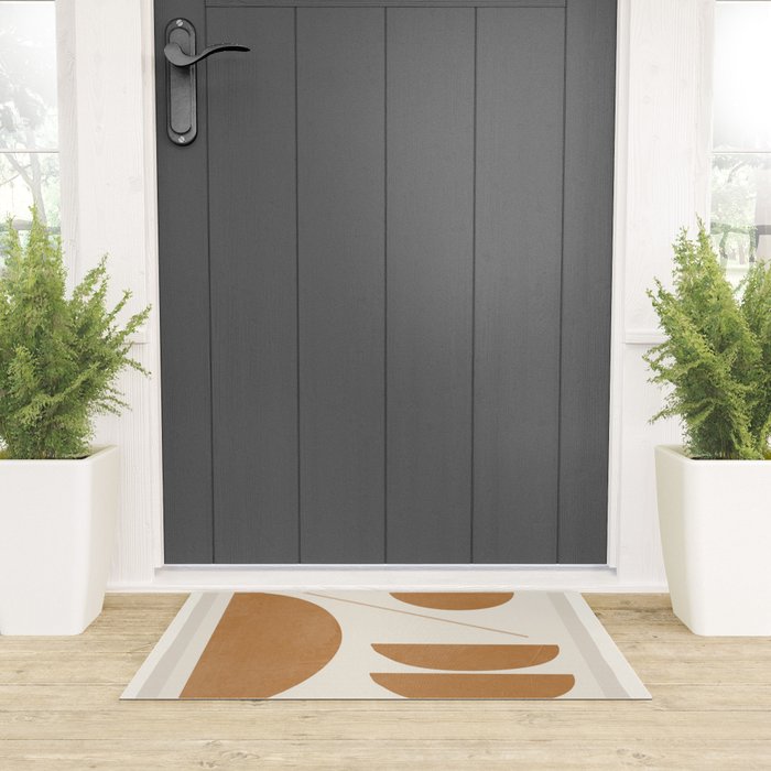 Modern Abstract Minimal Shapes 187/3 Welcome Mat Gallery Image 3