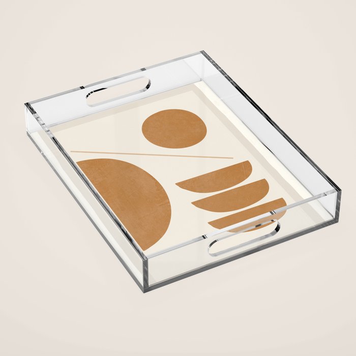 Modern Abstract Minimal Shapes 187/3 Acrylic Tray Gallery Image 1