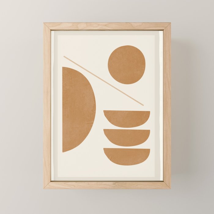 Modern Abstract Minimal Shapes 187/3 Mini Art Print Gallery Image 1