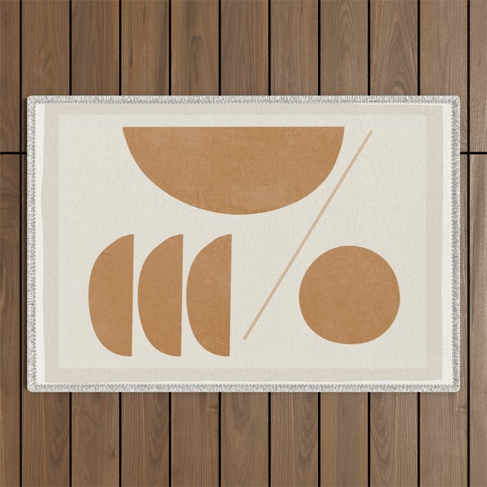 Modern Abstract Minimal Shapes 187/3 Outdoor Rug Gallery Image 1