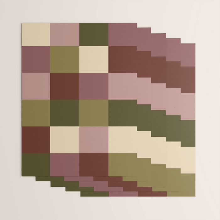Bold Earthy Checks Pattern - Large V Wrapping Paper Gallery Image 3