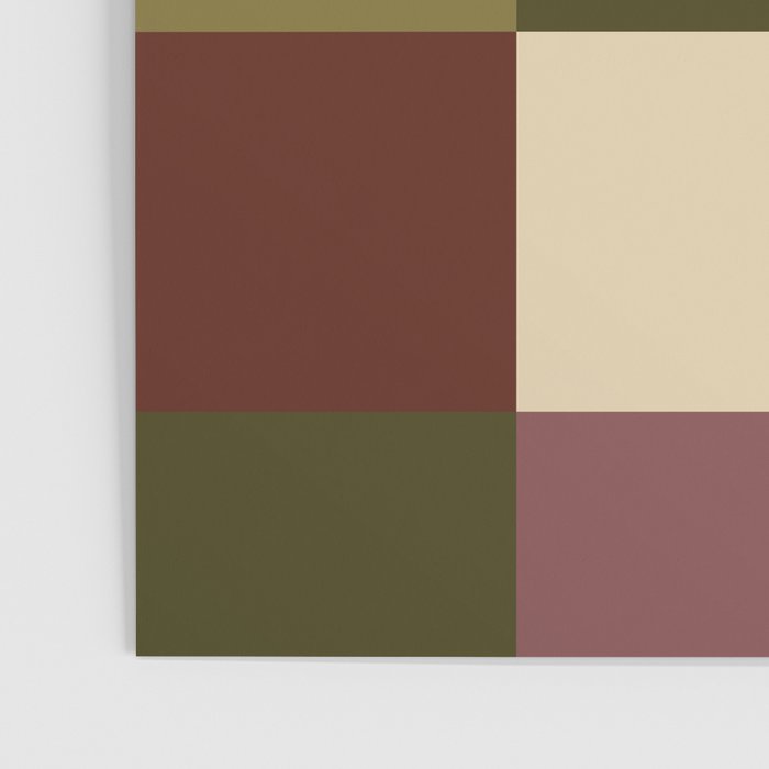 Bold Earthy Checks Pattern - Large V Poster Gallery Image 3
