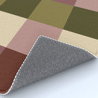 Bold Earthy Checks Pattern - Large V Rug Gallery Image 4