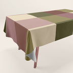 Bold Earthy Checks Pattern - Large V Tablecloth Gallery Image 1