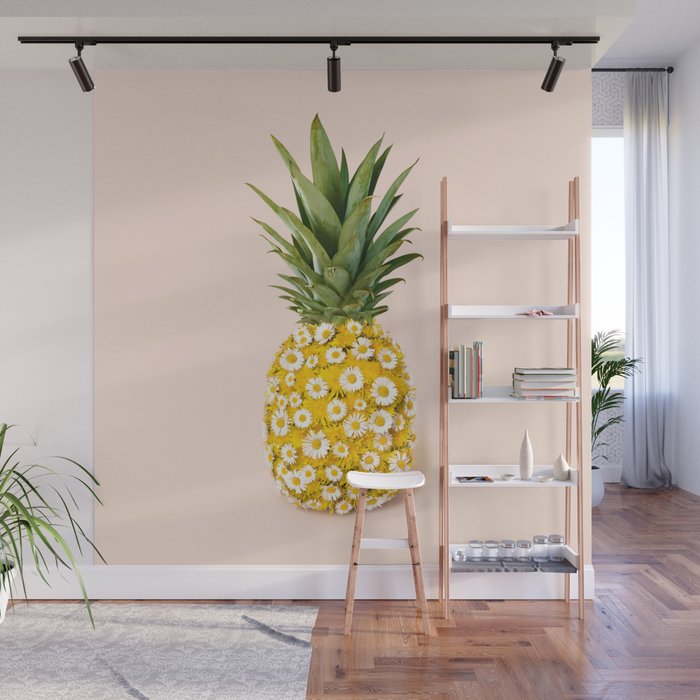 Daisy Pineapple Wall Mural Gallery Image 1