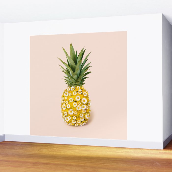 Daisy Pineapple Wall Mural Gallery Image 2