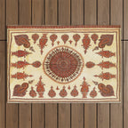Kerman South Persian Embroidery Print Outdoor Rug Gallery Image 1
