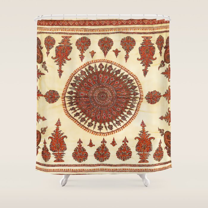 Kerman South Persian Embroidery Print Shower Curtain Gallery Image 1