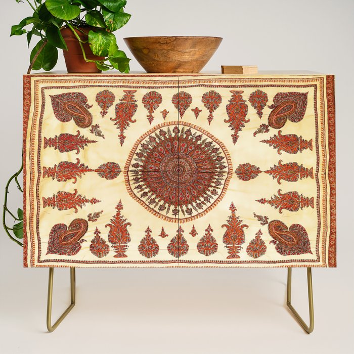 Kerman South Persian Embroidery Print Credenza