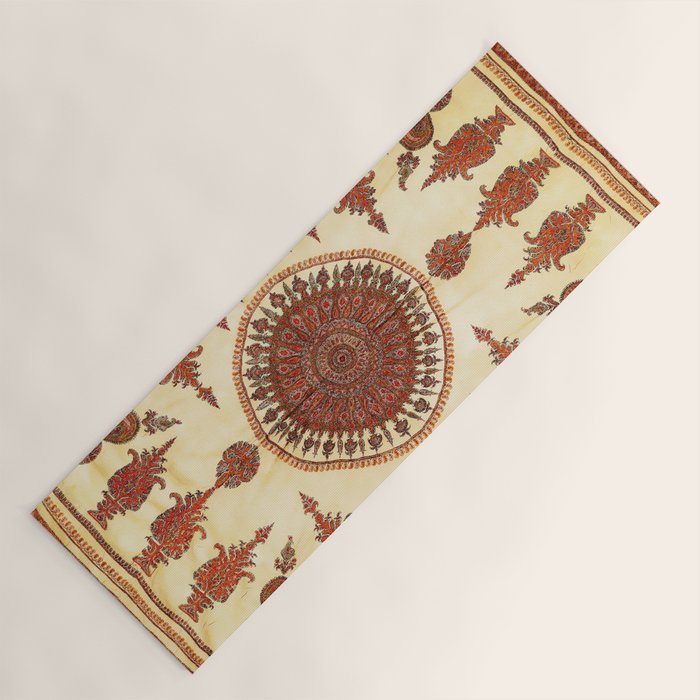 Kerman South Persian Embroidery Print Yoga Mat Gallery Image 1