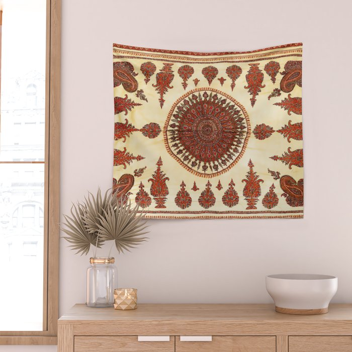 Kerman South Persian Embroidery Print Wall Tapestry Gallery Image 2
