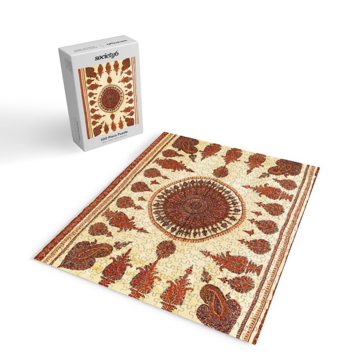 Kerman South Persian Embroidery Print Jigsaw Puzzle Gallery Image 2