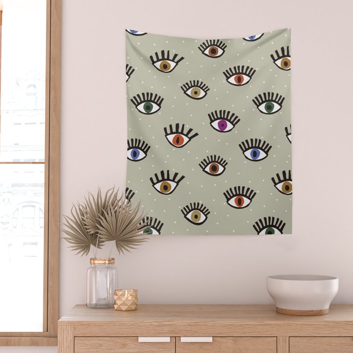 Eyes #1 Wall Tapestry Gallery Image 2