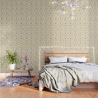 Honey Bees and Flowers - Yellow and Lavender Purple Wallpaper Gallery Image 3