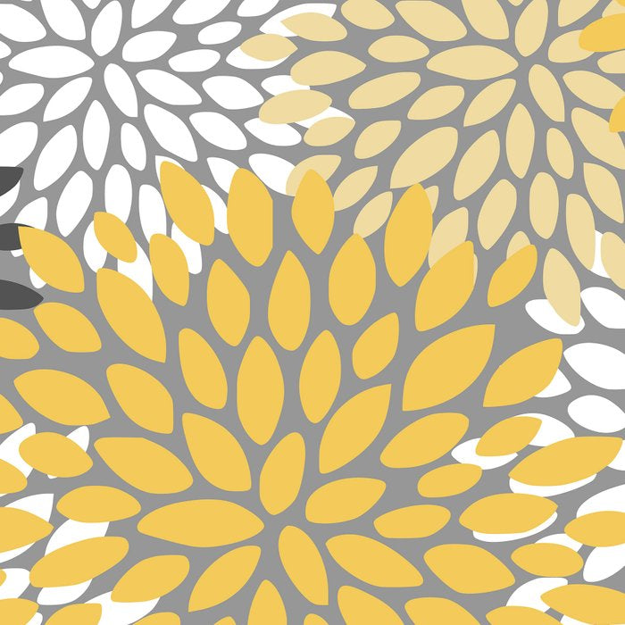 Modern Elegant Chic Floral Pattern, Soft Yellow, Gray, White Coffee Mug Gallery Image 2