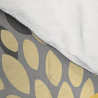 Modern Elegant Chic Floral Pattern, Soft Yellow, Gray, White Comforter Gallery Image 4