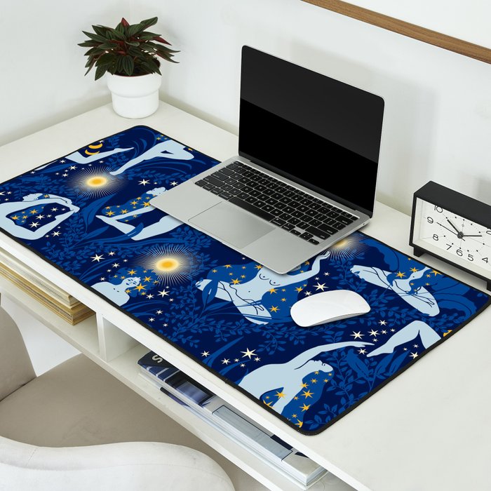 Feel the Cosmic Balance blue Desk Mat Gallery Image 2