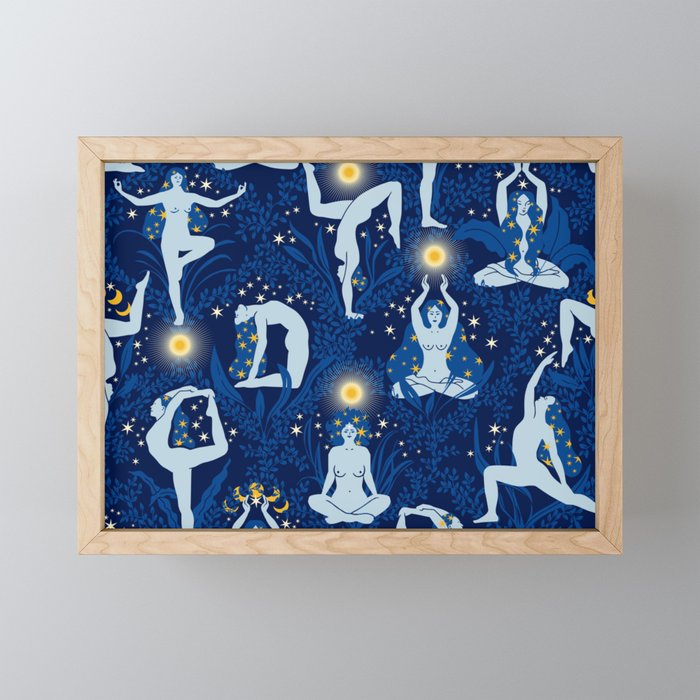 Feel the Cosmic Balance blue Mini Art Print Gallery Image 1
