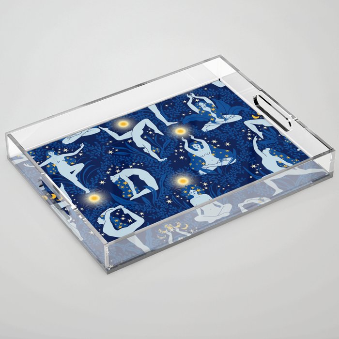 Feel the Cosmic Balance blue Acrylic Tray Gallery Image 1