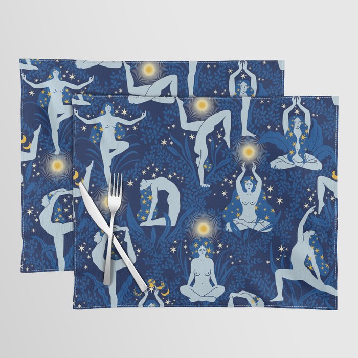 Feel the Cosmic Balance blue Placemat Gallery Image 1