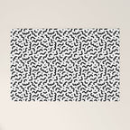 Black and white line doodle squiggle pattern Welcome Mat Gallery Image 1