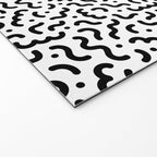 Black and white line doodle squiggle pattern Welcome Mat Gallery Image 2