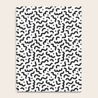 Black and white line doodle squiggle pattern Notebook Gallery Image 4