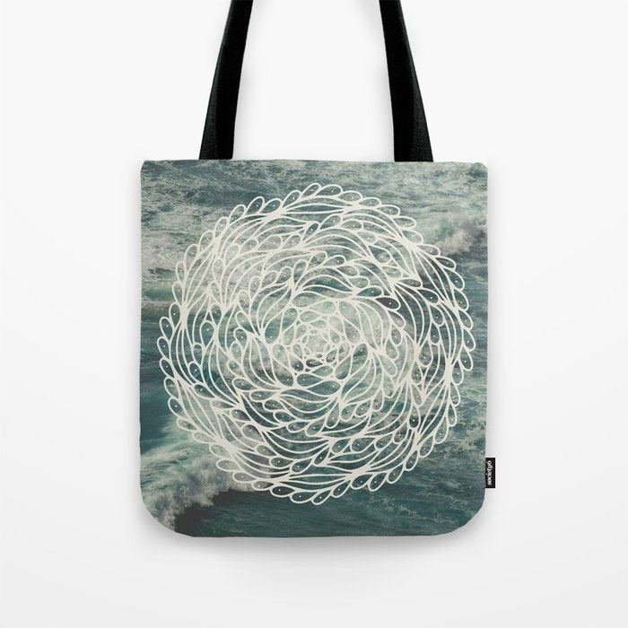 Mandala Ocean Waves Tote Bag Gallery Image 1