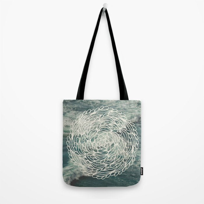 Mandala Ocean Waves Tote Bag Gallery Image 2