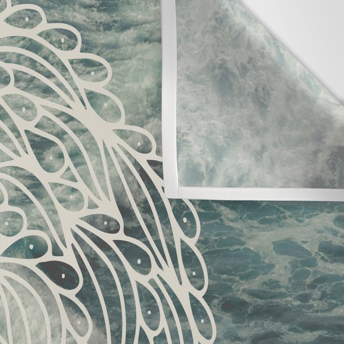 Mandala Ocean Waves Wall Tapestry Gallery Image 3