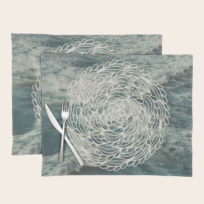Mandala Ocean Waves Placemat Gallery Image 1