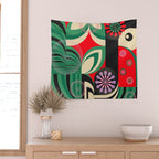 Geisha Sakura Girl Wall Tapestry Gallery Image 2