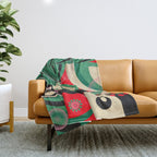 Geisha Sakura Girl Throw Blanket Gallery Image 1